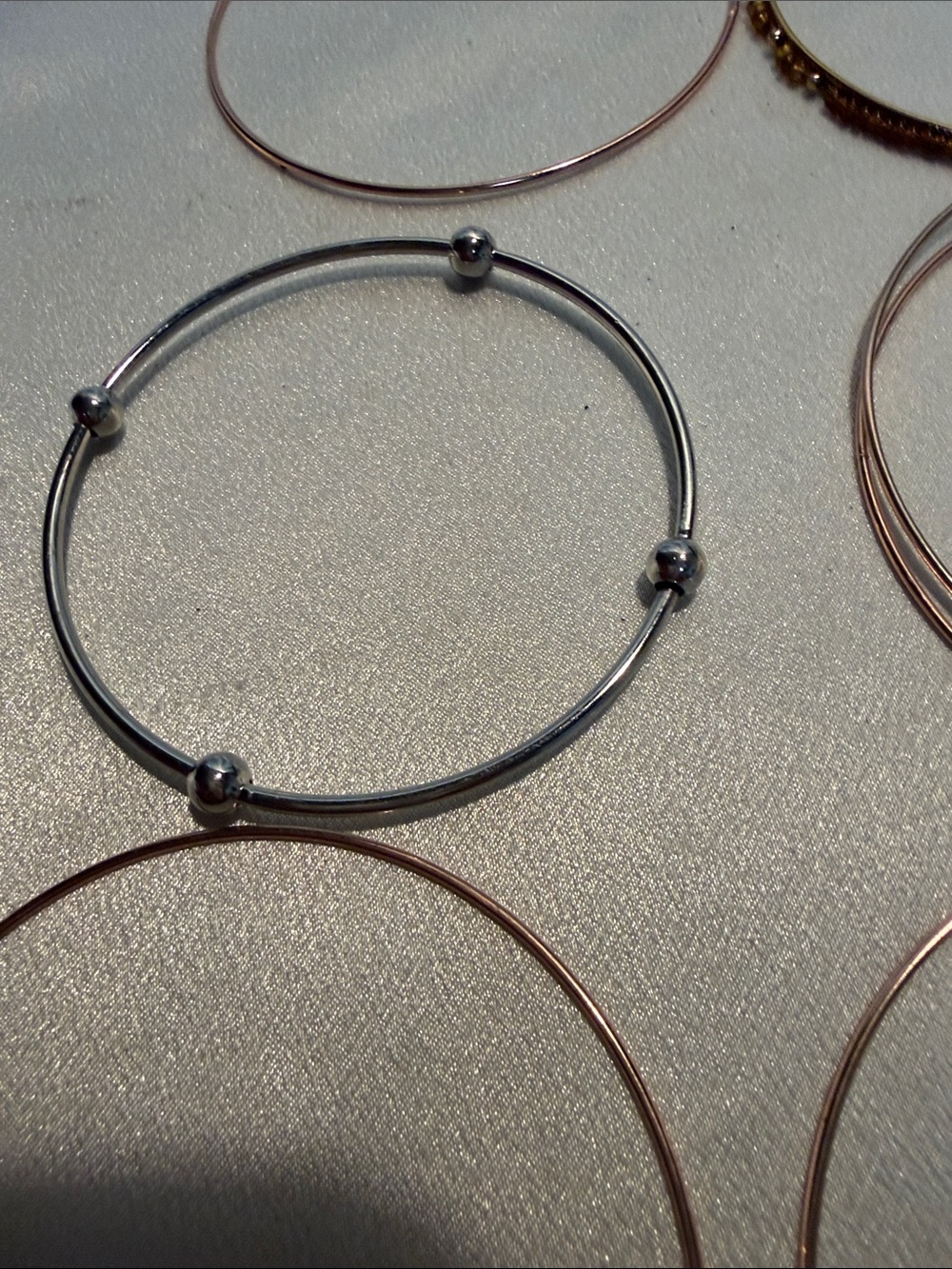 Source Unknown Rose Gold, Gold & Silver Stackable Bracelet Set - Picture 3 of 5